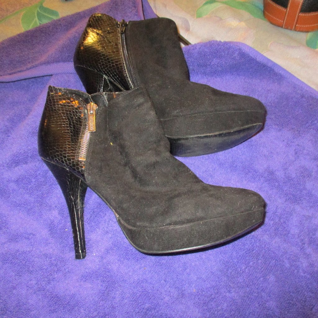 Guess Black High Heel Booties Worn Once 8 M